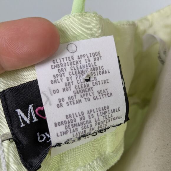 Vintage Morgan Co Prom Dress Maxi Gown 6 Green Fairy Princess 90s Y2K Glam - Picture 13 of 15